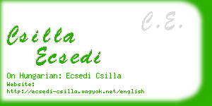 csilla ecsedi business card